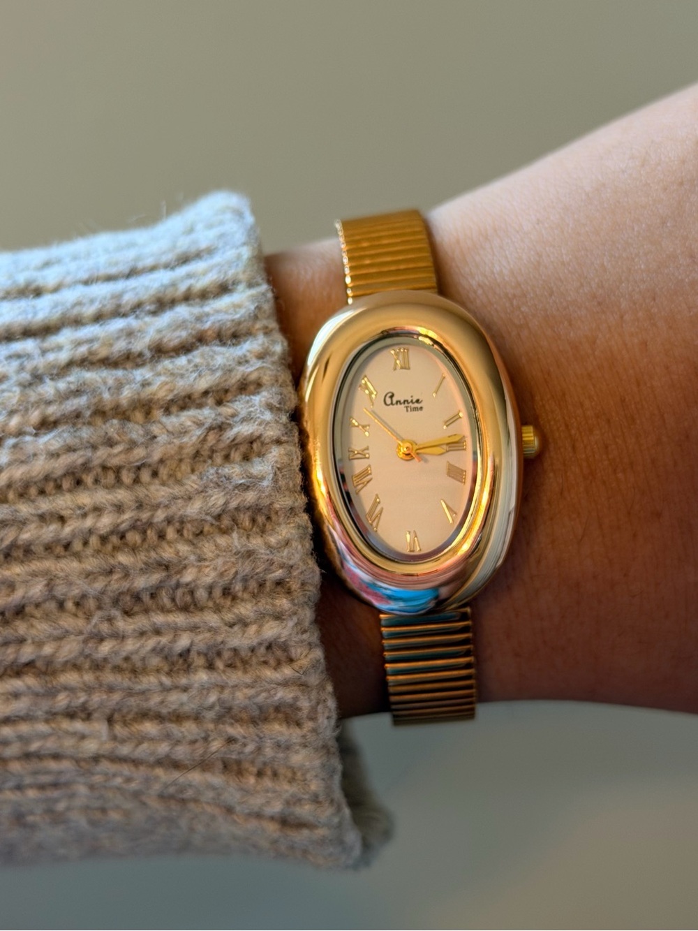 Gold Oval Women's Watch